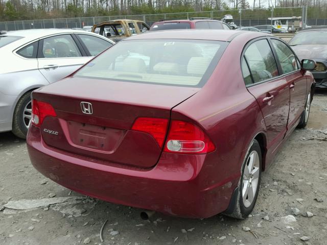 1HGFA168X8L022299 - 2008 HONDA CIVIC EX BURGUNDY photo 4