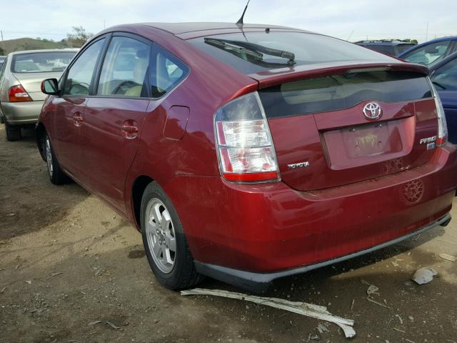 JTDKB20U953054856 - 2005 TOYOTA PRIUS BURGUNDY photo 3