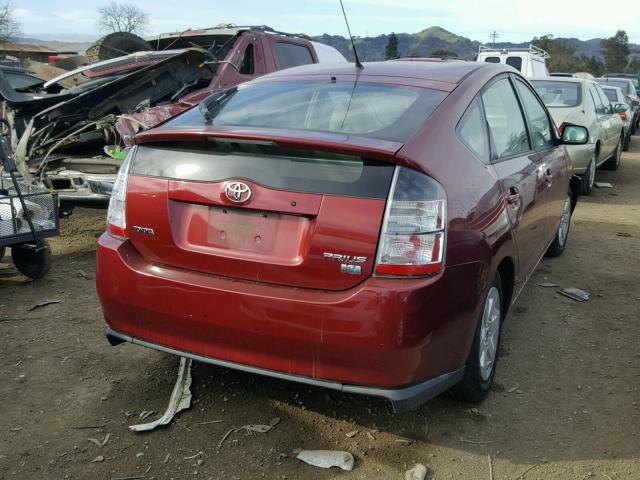 JTDKB20U953054856 - 2005 TOYOTA PRIUS BURGUNDY photo 4