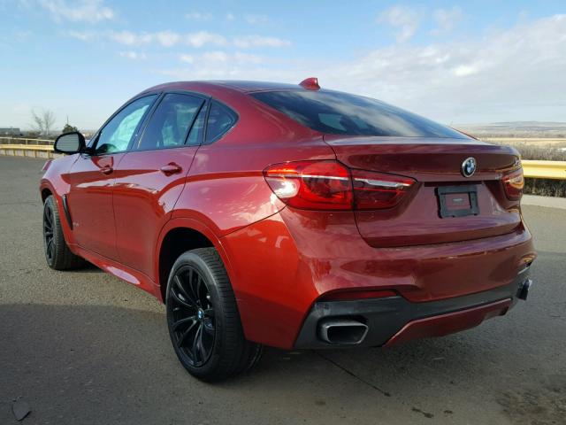 5UXKU2C37H0U29483 - 2017 BMW X6 XDRIVE3 RED photo 3