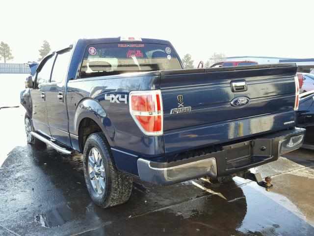 1FTFW1EF5DKD47944 - 2013 FORD F150 SUPER BLUE photo 3