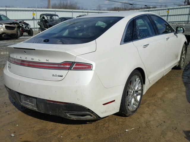 3LN6L2J91ER819127 - 2014 LINCOLN MKZ WHITE photo 4