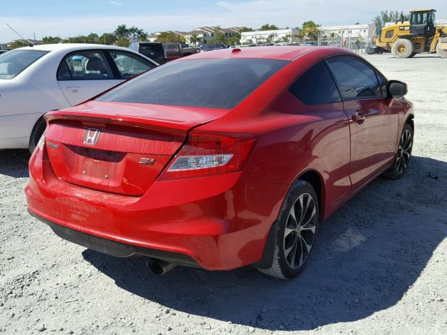 2HGFG4A54DH702803 - 2013 HONDA CIVIC SI RED photo 4