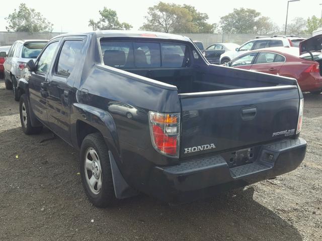 2HJYK16216H558936 - 2006 HONDA RIDGELINE BLACK photo 3