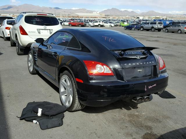 1C3AN59L35X032461 - 2005 CHRYSLER CROSSFIRE BLACK photo 3