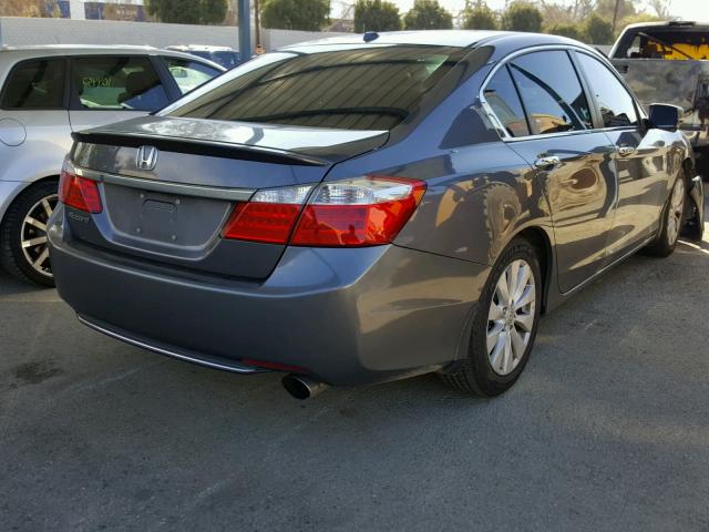 1HGCR2F84DA148536 - 2013 HONDA ACCORD EXL GRAY photo 4