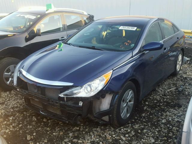 5NPEB4AC7EH822885 - 2014 HYUNDAI SONATA GLS BLUE photo 2