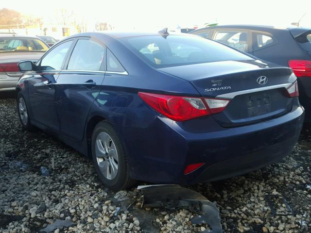 5NPEB4AC7EH822885 - 2014 HYUNDAI SONATA GLS BLUE photo 3