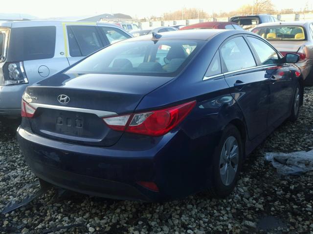 5NPEB4AC7EH822885 - 2014 HYUNDAI SONATA GLS BLUE photo 4