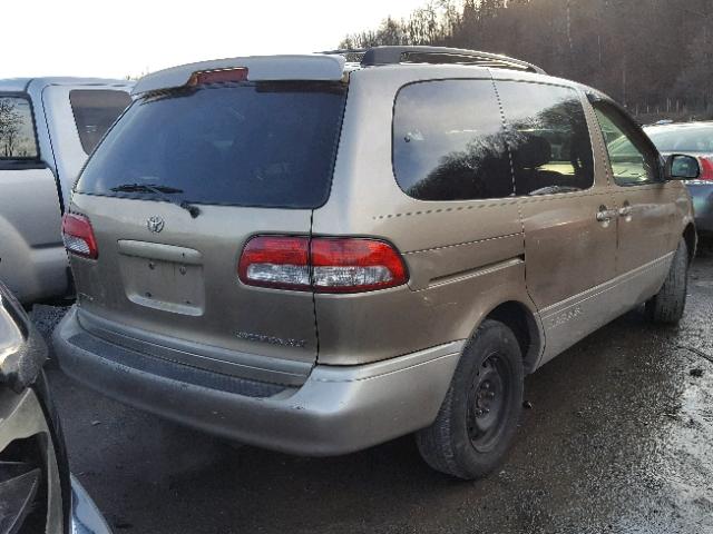 4T3ZF13C42U505460 - 2002 TOYOTA SIENNA LE TAN photo 4