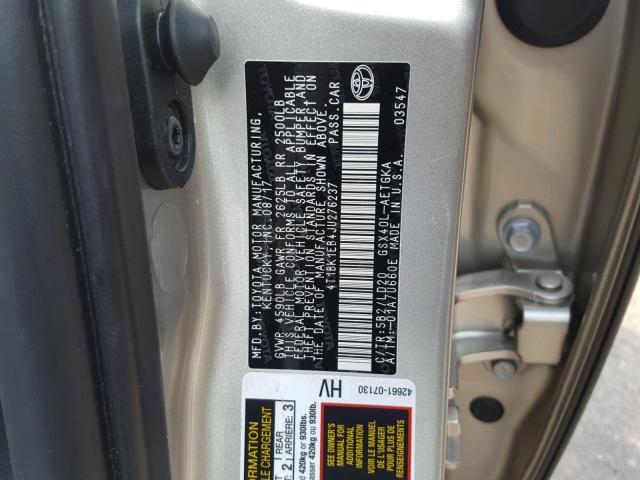 4T1BK1EB4JU276237 - 2018 TOYOTA AVALON XLE TAN photo 10