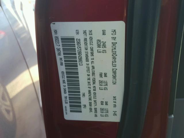 2D8GV57286H280213 - 2006 DODGE MAGNUM R/T RED photo 10