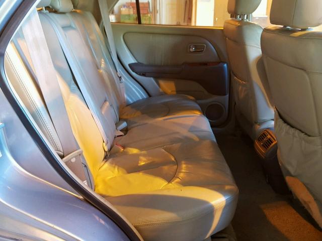 JTJGF10U220120484 - 2002 LEXUS RX 300 BLUE photo 6