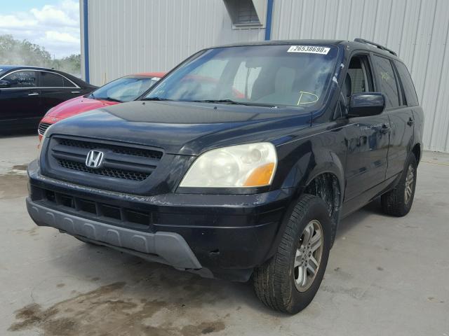 2HKYF18503H591980 - 2003 HONDA PILOT EXL BLACK photo 2