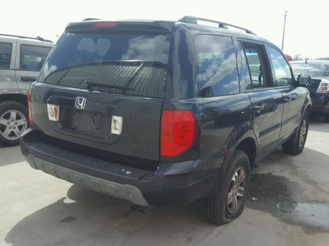 2HKYF18503H591980 - 2003 HONDA PILOT EXL BLACK photo 4