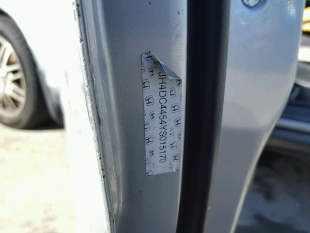 JH4DC4454YS015170 - 2000 ACURA INTEGRA LS SILVER photo 10