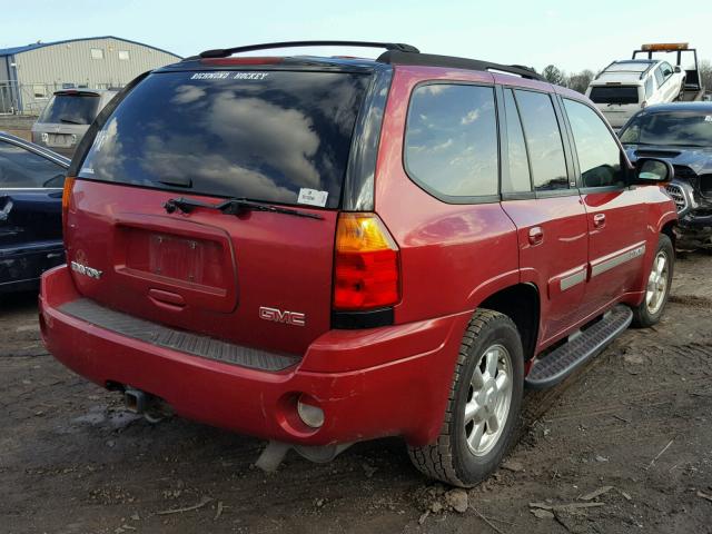 1GKDT13S342405666 - 2004 GMC ENVOY RED photo 4