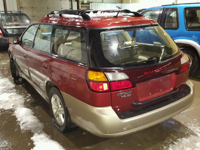 4S3BH806047614399 - 2004 SUBARU LEGACY OUT BURGUNDY photo 3