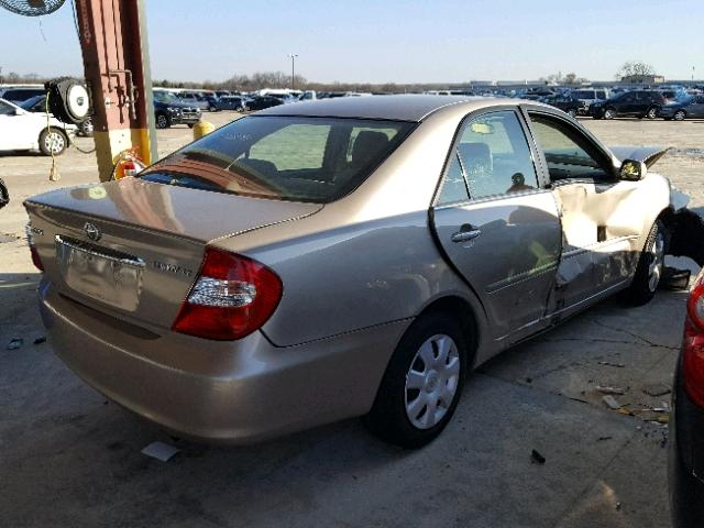 4T1BE32K24U275762 - 2004 TOYOTA CAMRY LE BEIGE photo 4