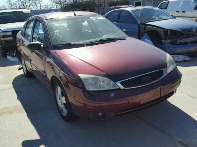 1FAHP34N17W135376 - 2007 FORD FOCUS ZX4 BURGUNDY photo 1