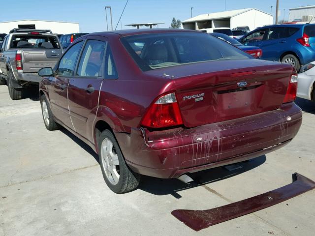 1FAHP34N17W135376 - 2007 FORD FOCUS ZX4 BURGUNDY photo 3