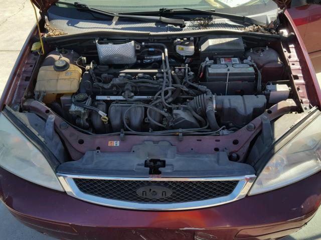 1FAHP34N17W135376 - 2007 FORD FOCUS ZX4 BURGUNDY photo 7