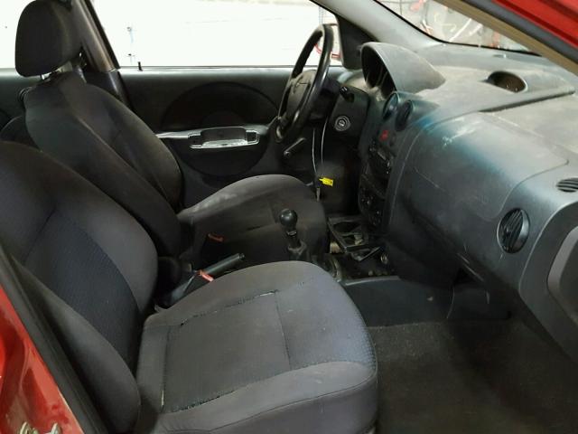 KL1TD56616B634190 - 2006 CHEVROLET AVEO BASE Kırmızı fotoğraf 5