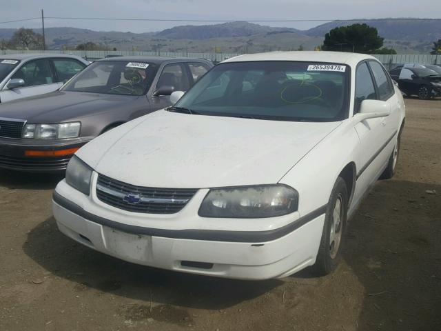 2G1WF52EX39210185 - 2003 CHEVROLET IMPALA WHITE photo 2