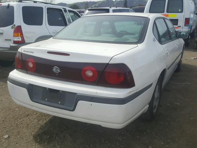 2G1WF52EX39210185 - 2003 CHEVROLET IMPALA WHITE photo 4