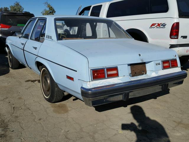 1X69U7L135430 - 1977 CHEVROLET NOVA BLUE photo 3