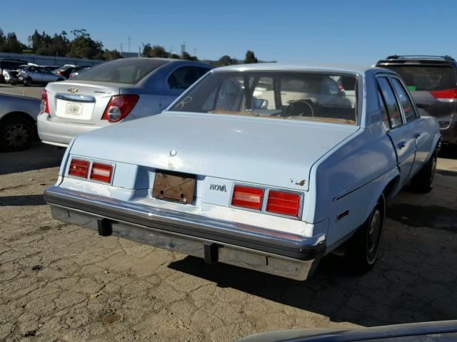 1X69U7L135430 - 1977 CHEVROLET NOVA BLUE photo 4