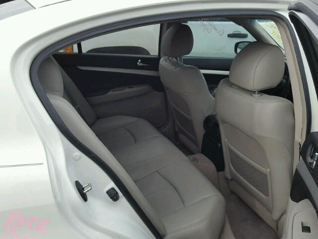 JNKCV61E29M010206 - 2009 INFINITI G37 BASE WHITE photo 6