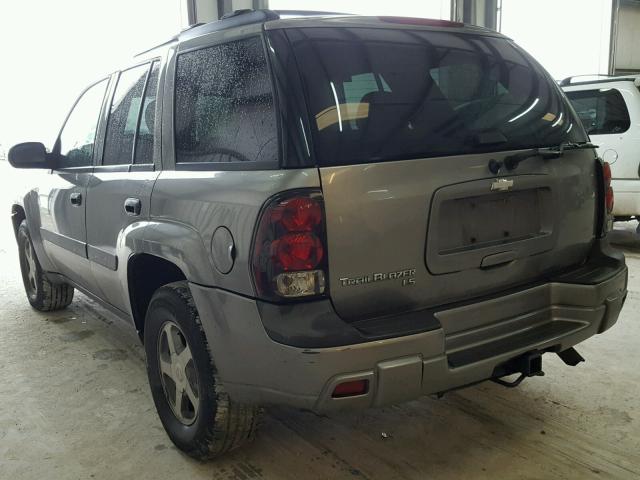 1GNDS13S152133531 - 2005 CHEVROLET TRAILBLAZE GRAY photo 3