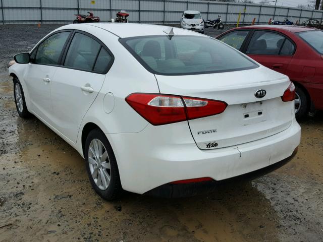 KNAFX4A67F5346734 - 2015 KIA FORTE LX WHITE photo 3