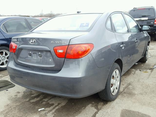 KMHDU46D99U603523 - 2009 HYUNDAI ELANTRA GL GRAY photo 4