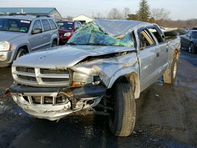 1D7HG38N43S178153 - 2003 DODGE DAKOTA QUA SILVER photo 2