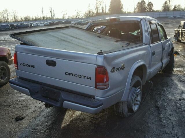 1D7HG38N43S178153 - 2003 DODGE DAKOTA QUA SILVER photo 4