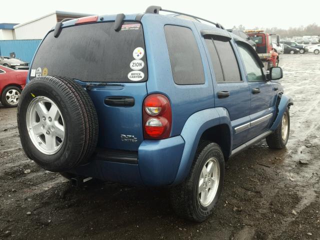 1J4GL58K06W266983 - 2006 JEEP LIBERTY LI BLUE photo 4