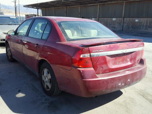 1G1ZT54825F220068 - 2005 CHEVROLET MALIBU LS MAROON photo 3