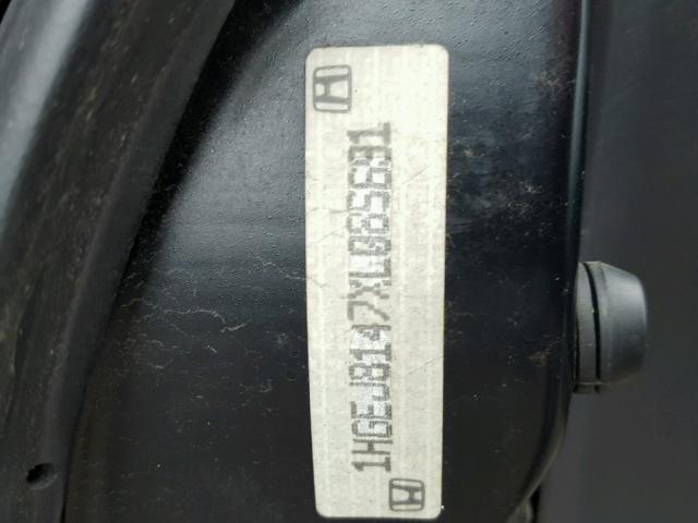 1HGEJ8147XL085691 - 1999 HONDA CIVIC EX შავი ფოტო 10