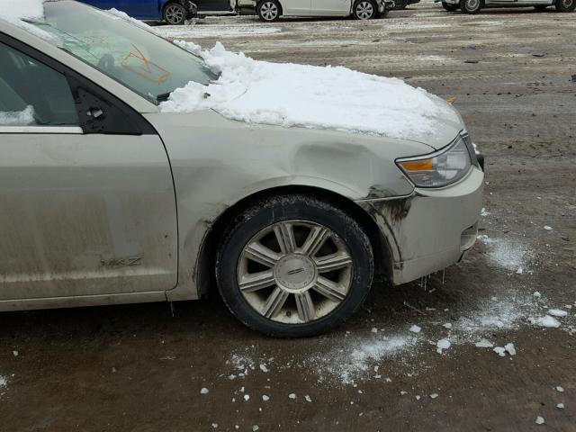 3LNHM26T77R667173 - 2007 LINCOLN MKZ SILVER photo 9