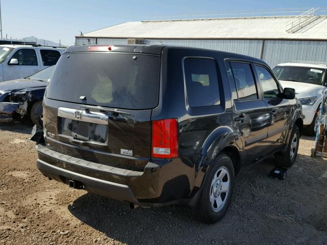 5FNYF3H25AB004864 - 2010 HONDA PILOT LX BLACK photo 4