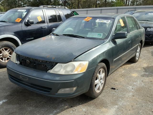 4T1BF28B9YU104687 - 2000 TOYOTA AVALON XL GREEN photo 2