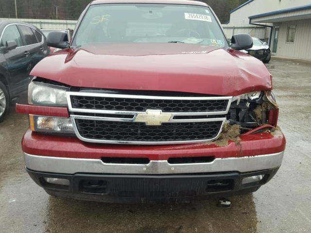 1GCEK19B66Z147292 - 2006 CHEVROLET SILVERADO MAROON photo 9