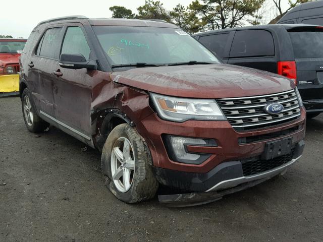 1FM5K8DH6GGB77373 - 2016 FORD EXPLORER X BURGUNDY photo 1