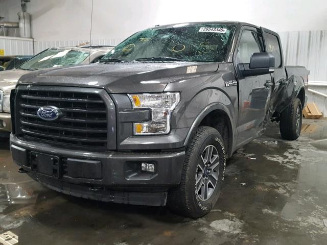 1FTFW1EF9HKC71473 - 2017 FORD F150 SUPER GRAY photo 2