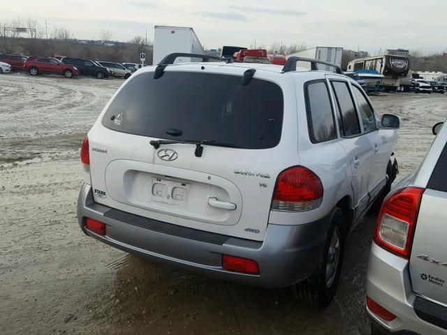 KM8SC73D85U955082 - 2005 HYUNDAI SANTA FE G WHITE photo 4