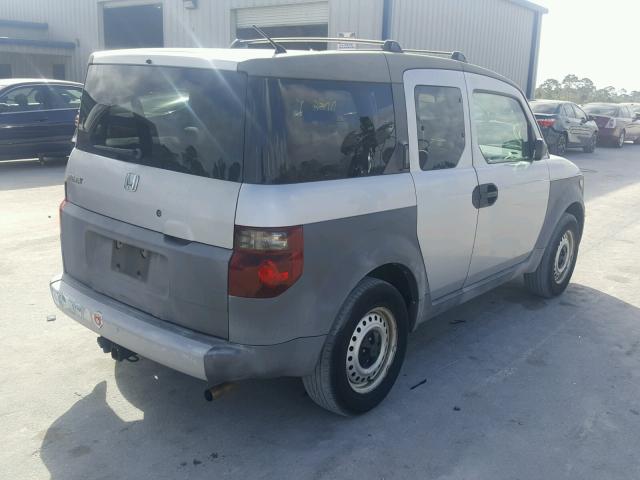 5J6YH182X3L002746 - 2003 HONDA ELEMENT DX SILVER photo 4