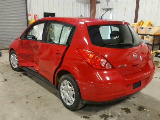 3N1BC1CP2AL466826 - 2010 NISSAN VERSA S RED photo 3