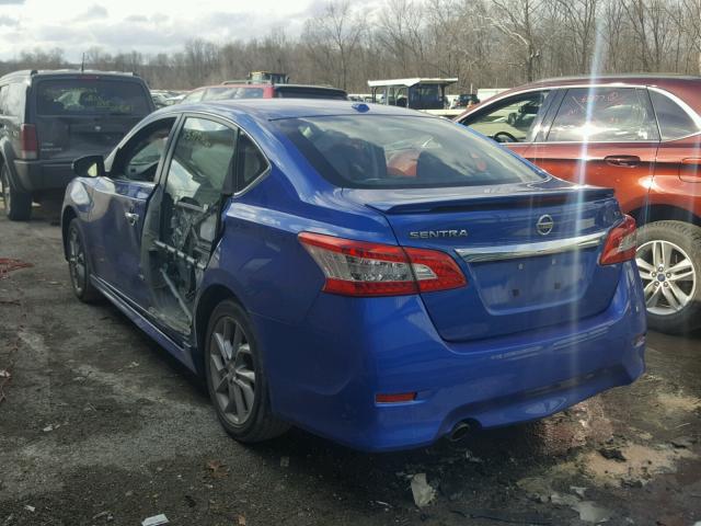 3N1AB7AP5FY362247 - 2015 NISSAN SENTRA S BLUE photo 3